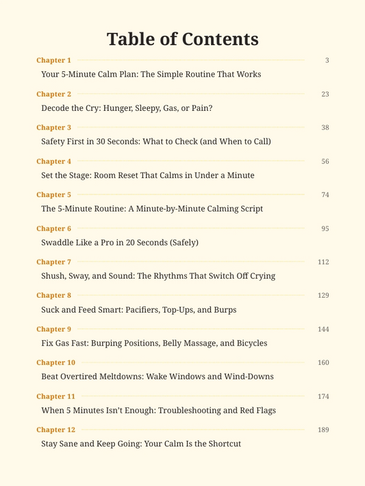 PDF Guide - How to Stop Your Baby From Crying in 5 Minutes